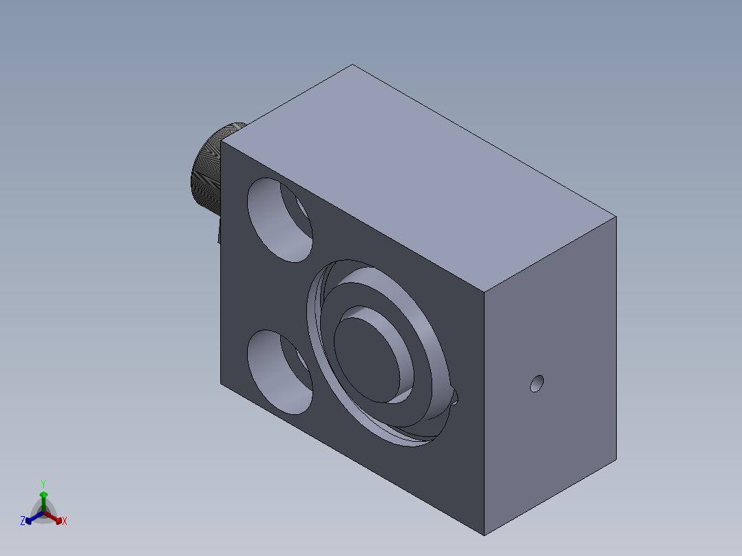 微型气缸正等轴测图