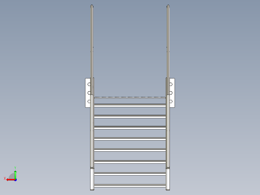 楼梯梯子industrial-stairs-fabrication-1 6 STP后视图