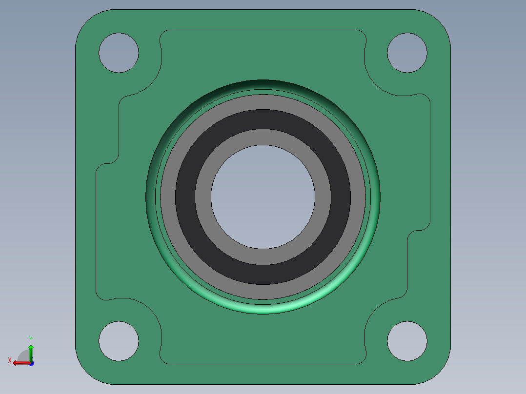 带座轴承UCF206后视图