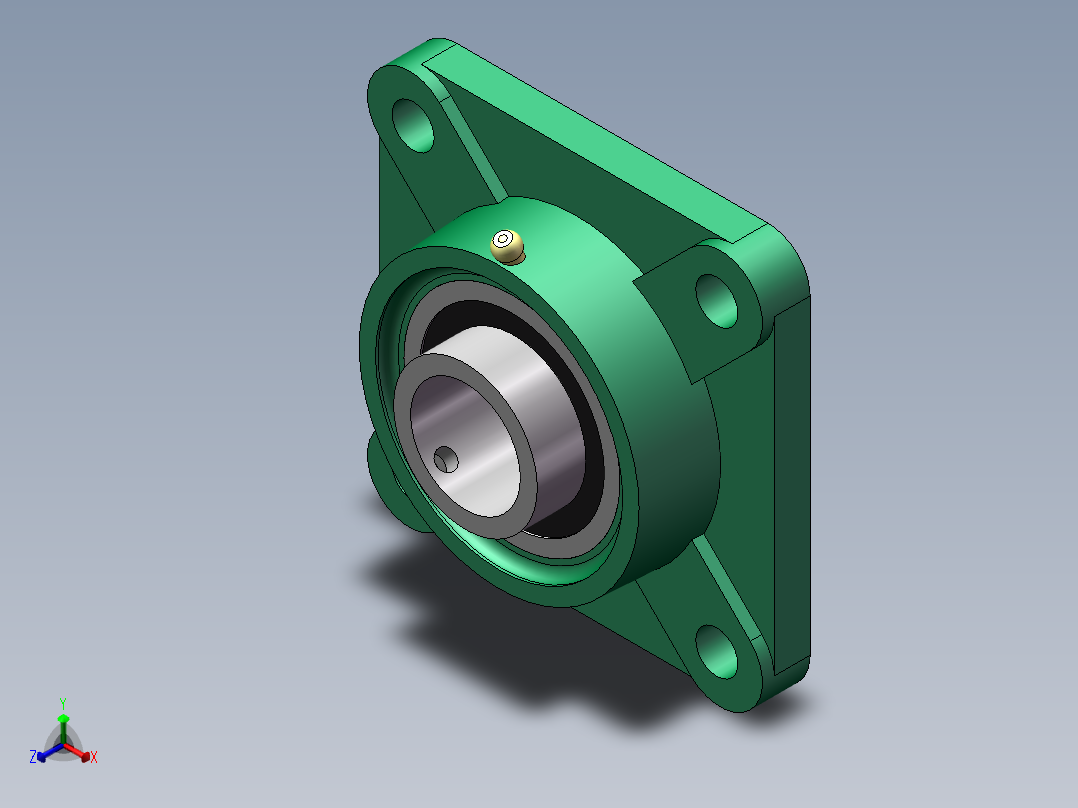 带座轴承UCF206正等轴测图