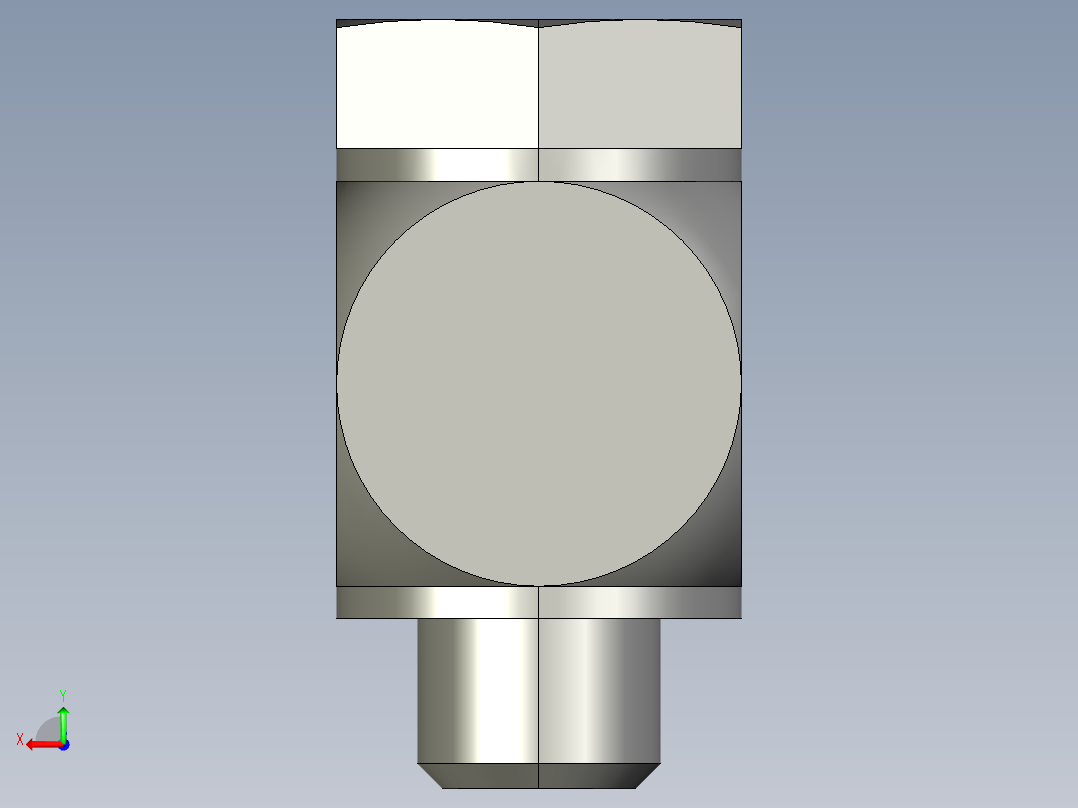 软管用倒钩接头M-3ALU-3后视图