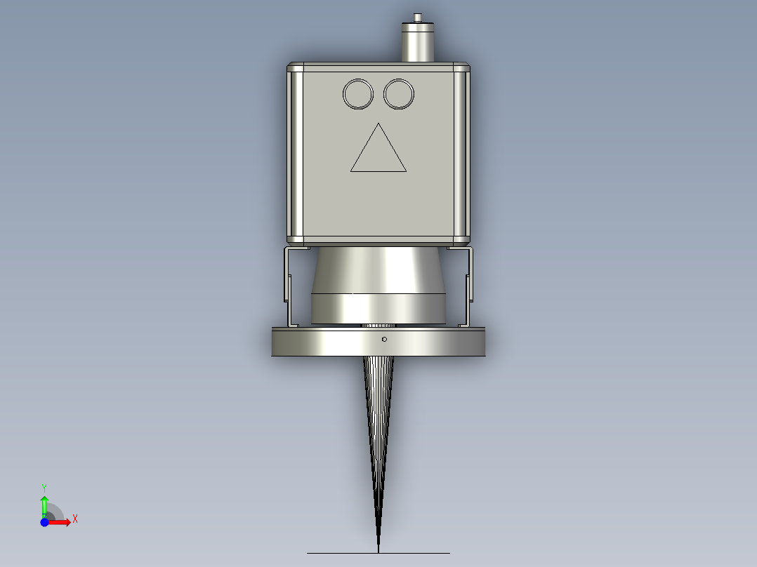 焊接振镜头模块前视图