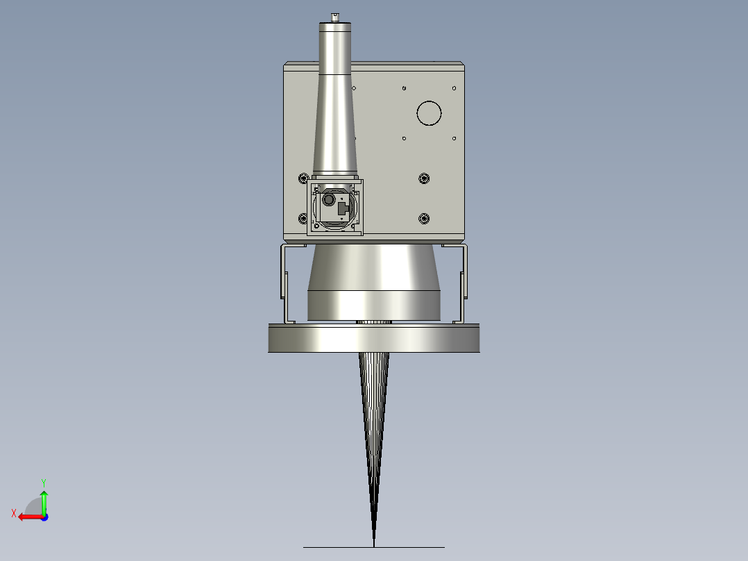 焊接振镜头模块后视图