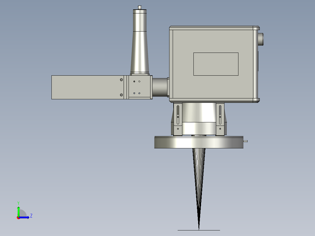 焊接振镜头模块左视图
