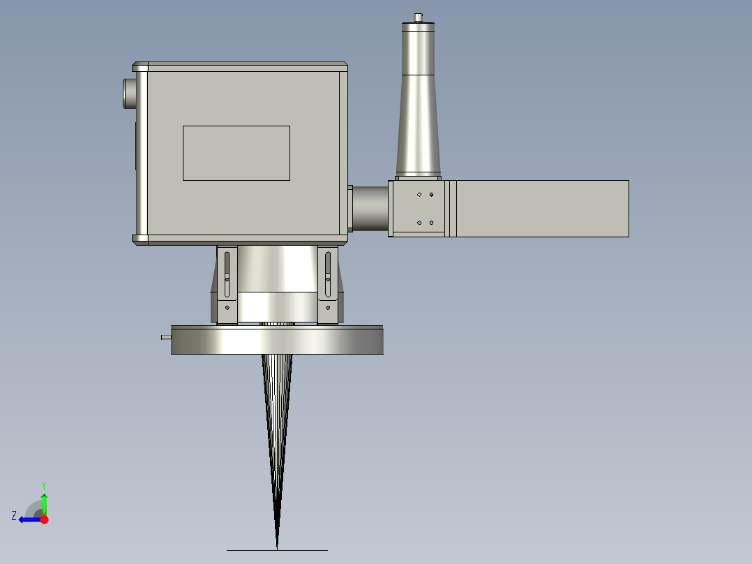 焊接振镜头模块右视图