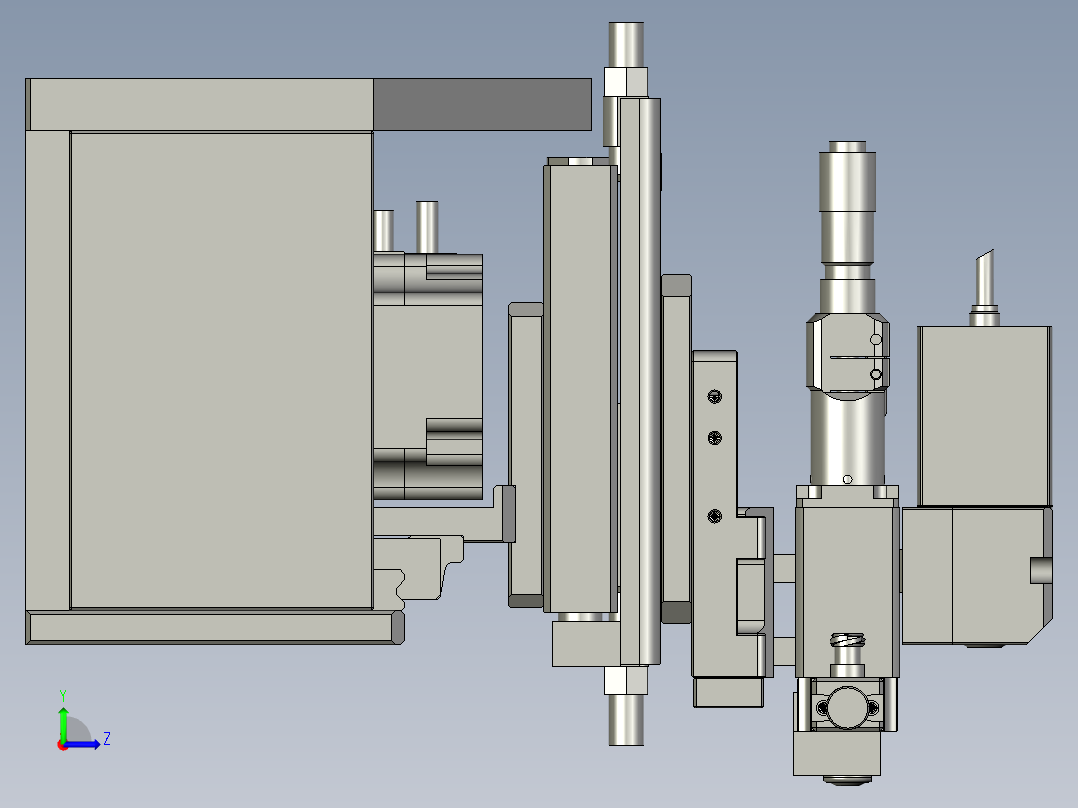 sLD三头自动喷胶阀组件2023330-1左视图