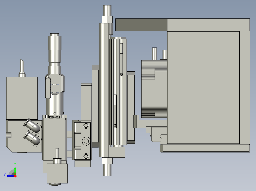 sLD三头自动喷胶阀组件2023330-1右视图