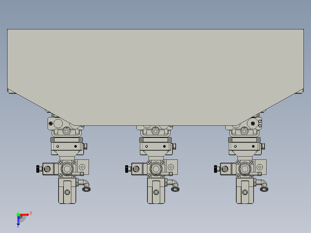 sLD三头自动喷胶阀组件2023330-1俯视图