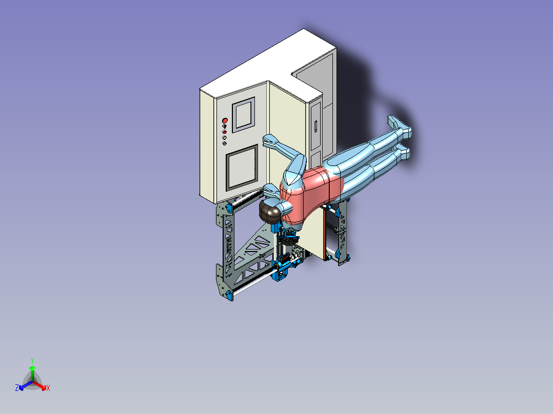 超精密3D打印设备设计主视图
