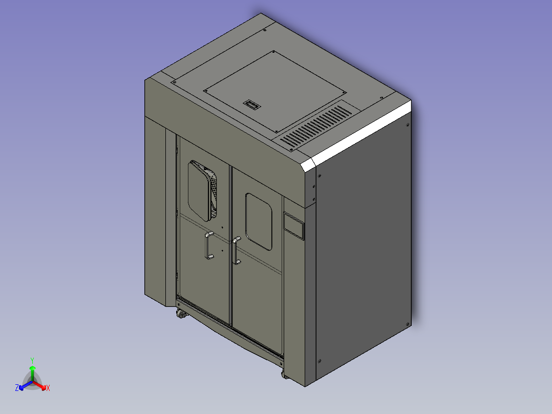 高温高压水蒸汽清洁灭菌的智能洗鞋机主视图