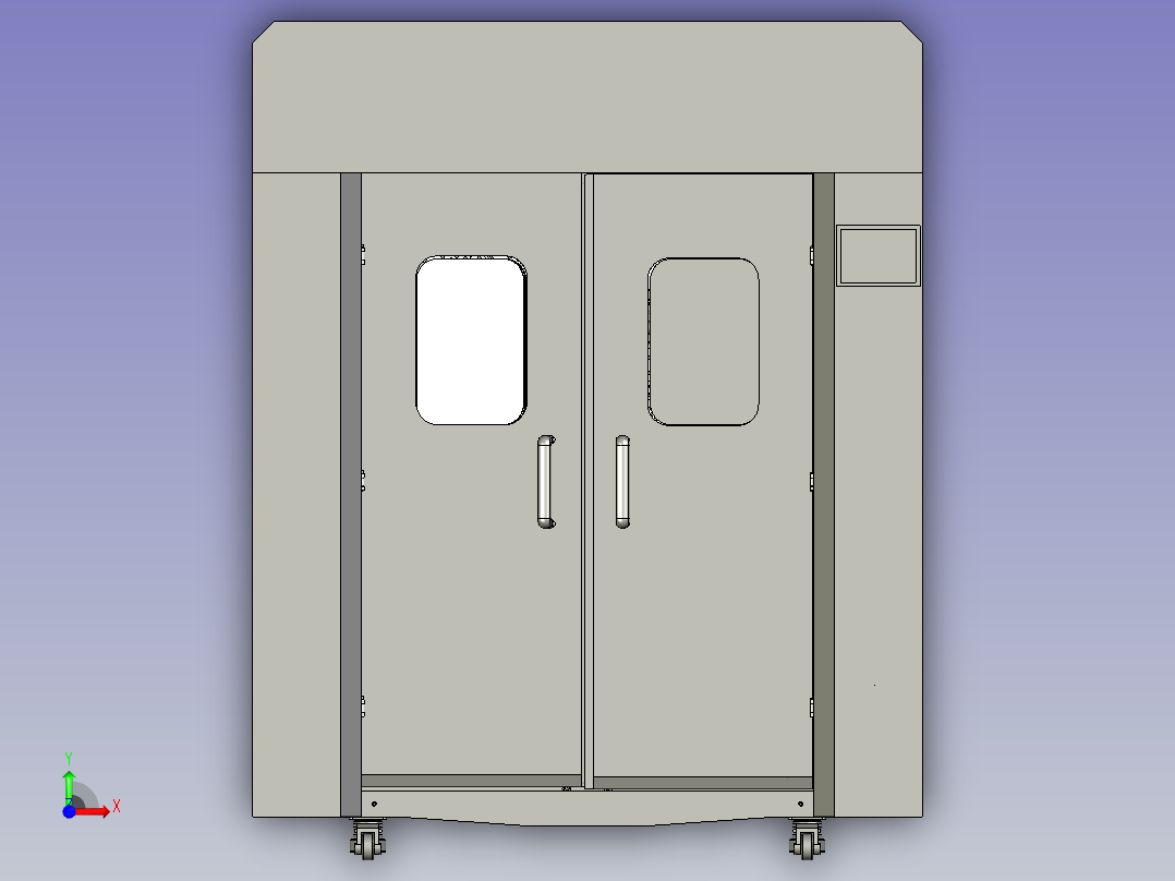 高温高压水蒸汽清洁灭菌的智能洗鞋机前视图