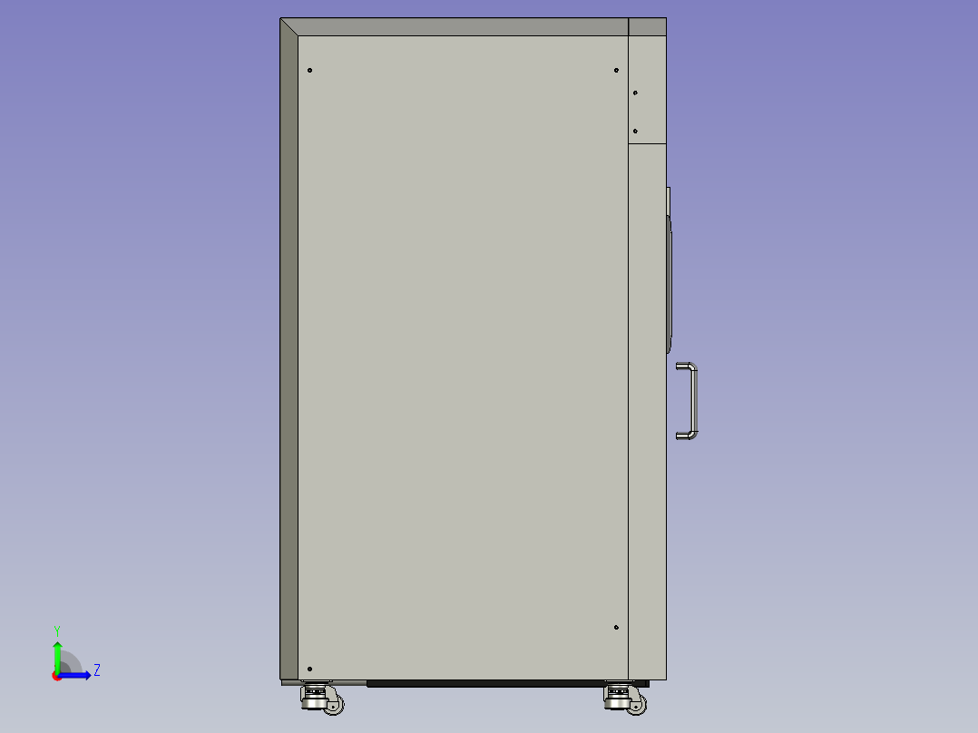 高温高压水蒸汽清洁灭菌的智能洗鞋机左视图