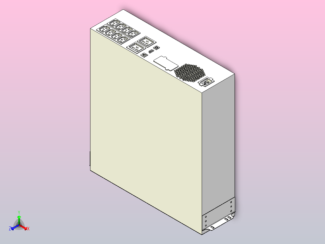 储能设备 储能柜eaton-9px-ups-and-battery-1.snapshot.1--stp正等轴测图