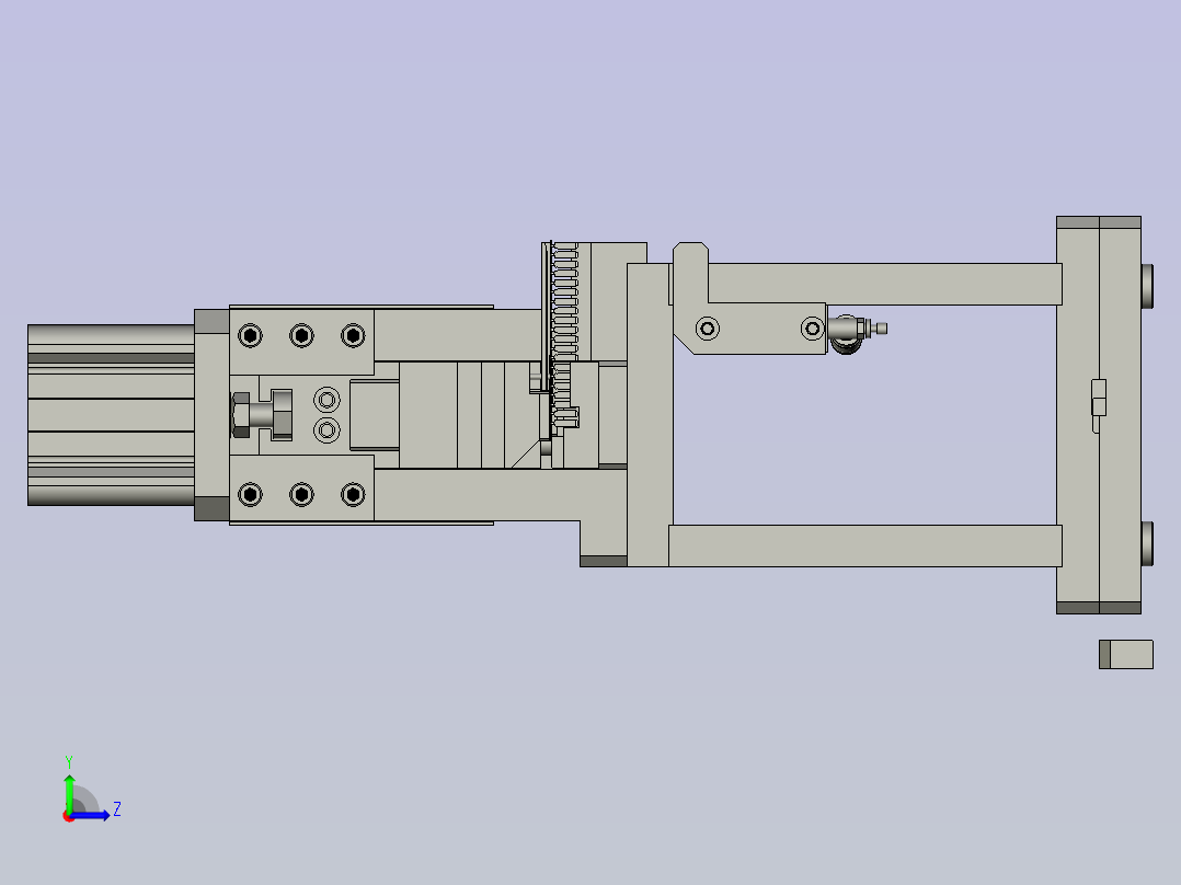 15504437端子废料裁切模组左视图