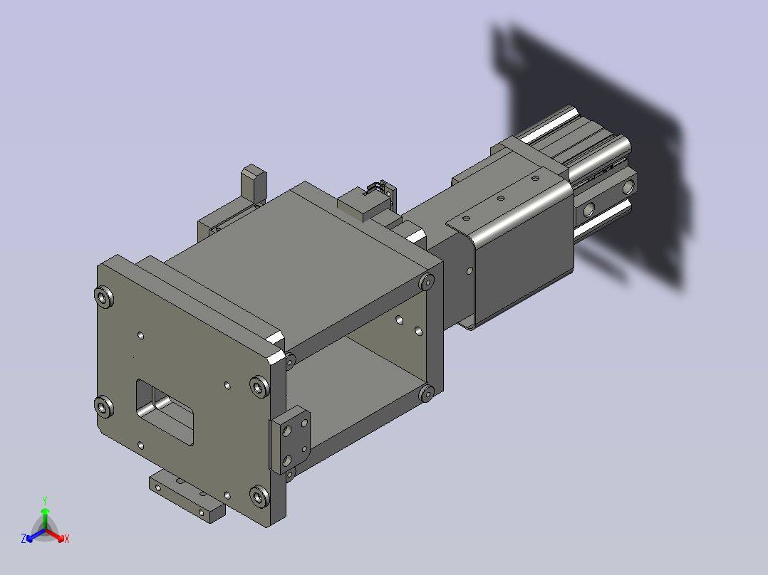 15504437端子废料裁切模组正等轴测图