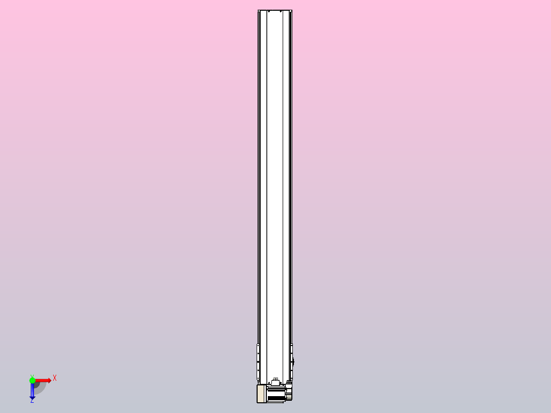 皮带直线轴半封闭可选导轨TPA-HNB-220D-176-L2000-LU-C-P1K-N3俯视图