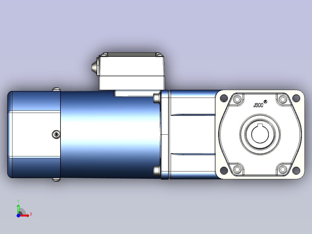 YB电磁制动电机 90yb03-180前视图