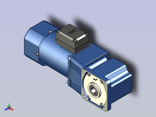 YB电磁制动电机 90yb03-180正等轴测缩略图