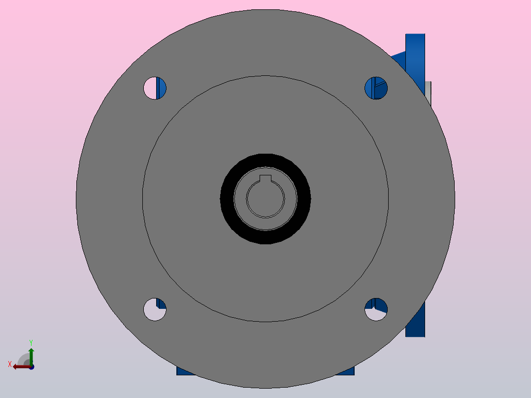 SAF47ZP蜗轮蜗杆减速机SAF47-11.46-M1-B-Φ25-P80后视图