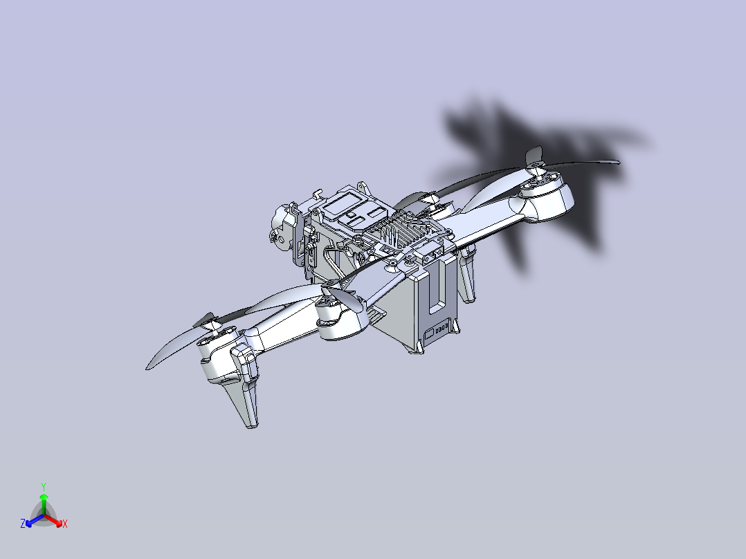 大疆FPV 3D打印机架主视图