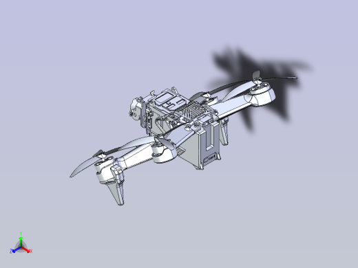 大疆FPV 3D打印机架正等轴测缩略图