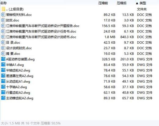 江淮帅铃载重汽车非断开式驱动桥设计含开题及8张CAD图缩略图