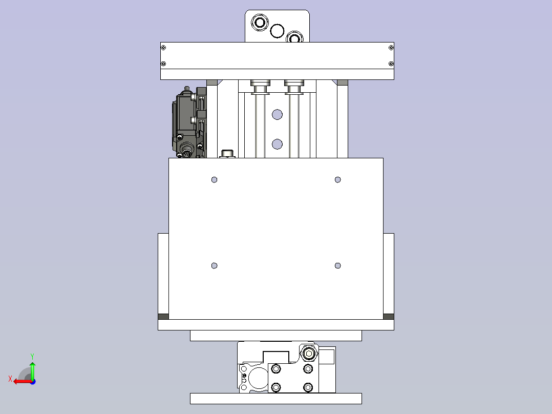 一款拆垛机3D图纸后视图