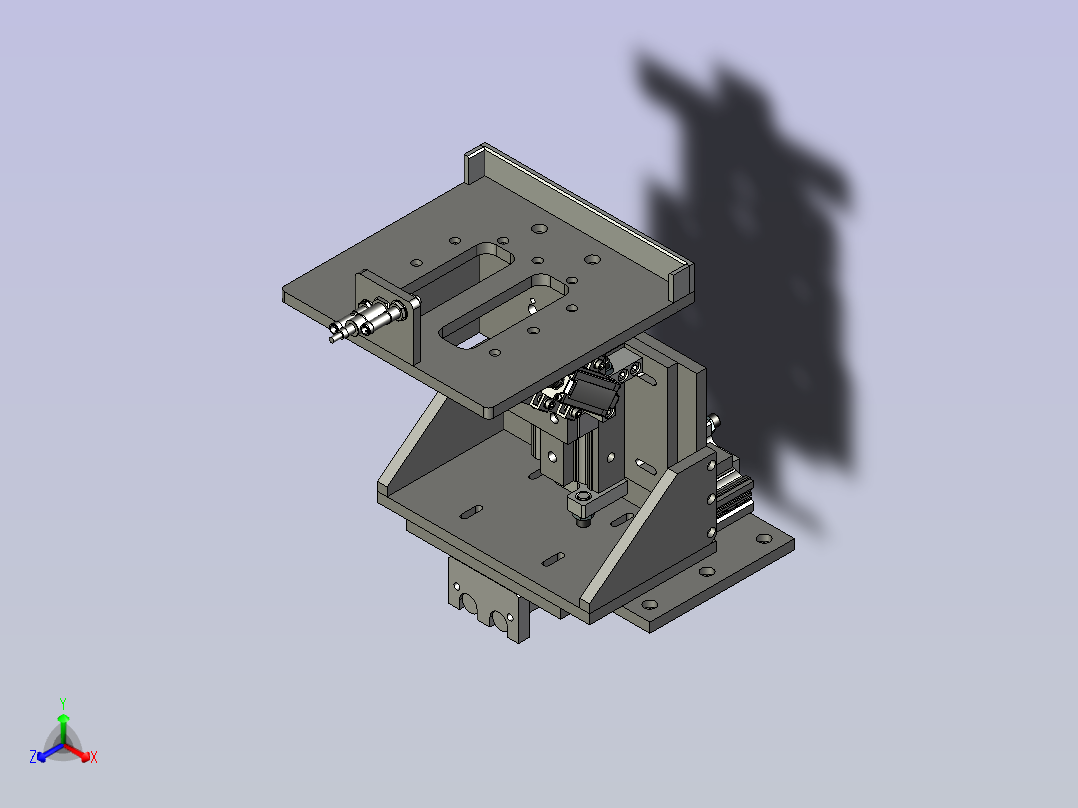 一款拆垛机3D图纸正等轴测图