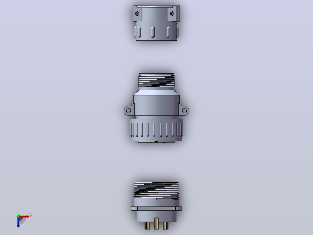 P32K2Q航空插俯视图