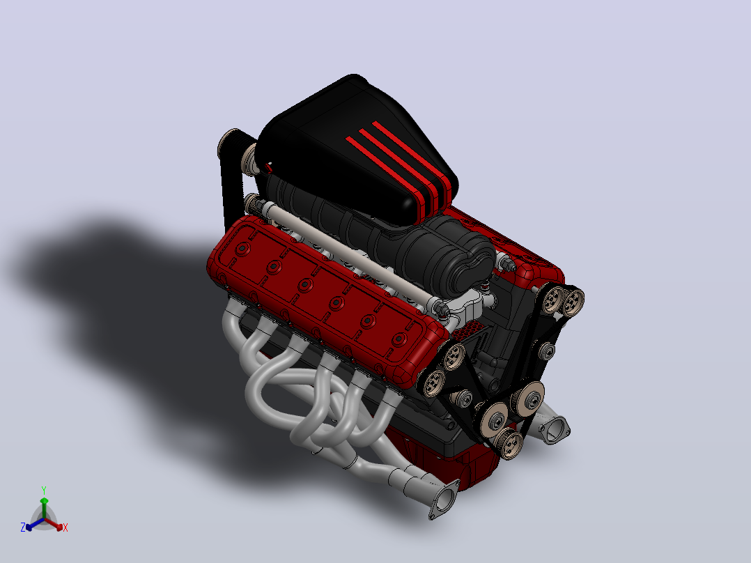 V12发动机主视图