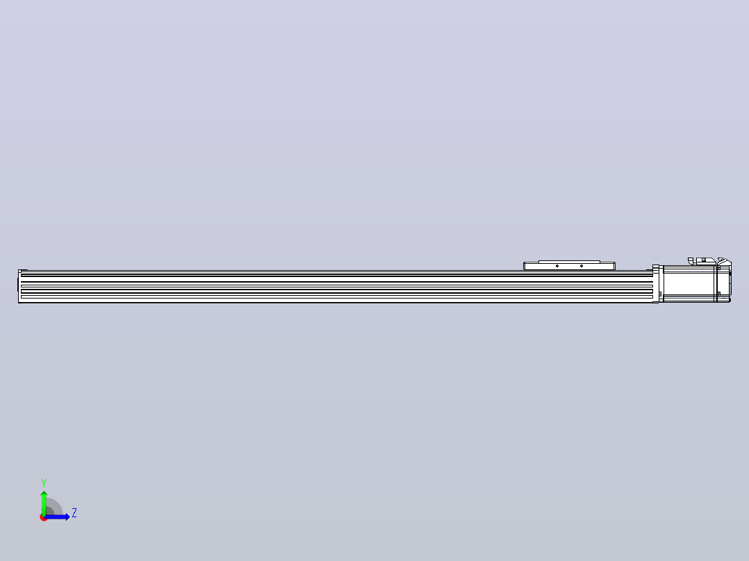滚珠丝杠直线轴带导轨全封闭TPA-HCR-110D-1610C-L800-M-Y-P40-N3左视图