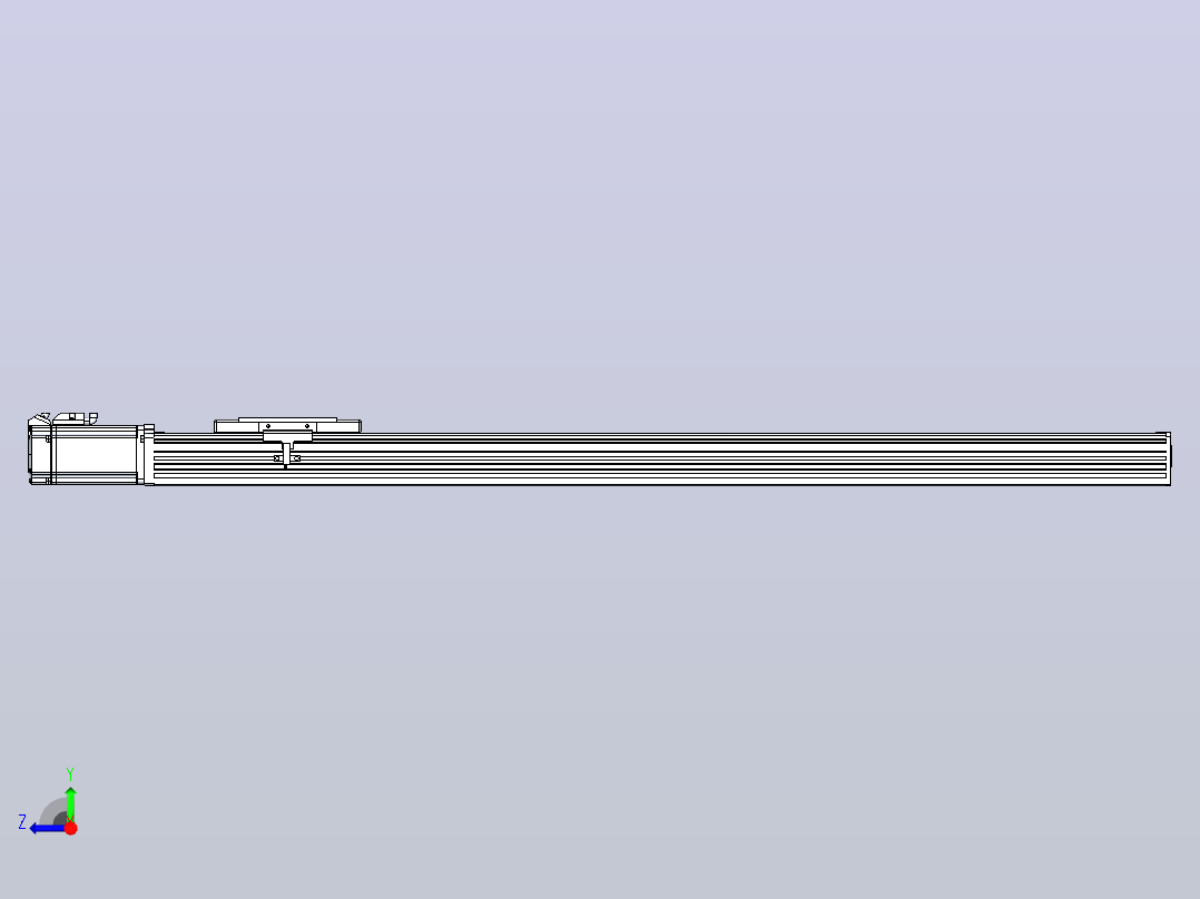 滚珠丝杠直线轴带导轨全封闭TPA-HCR-110D-1610C-L800-M-Y-P40-N3右视图