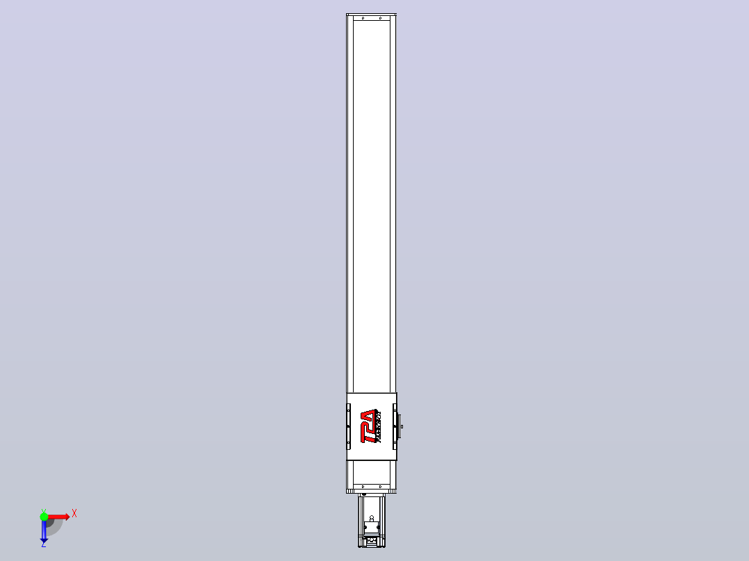 滚珠丝杠直线轴带导轨全封闭TPA-HCR-110D-1610C-L800-M-Y-P40-N3俯视图