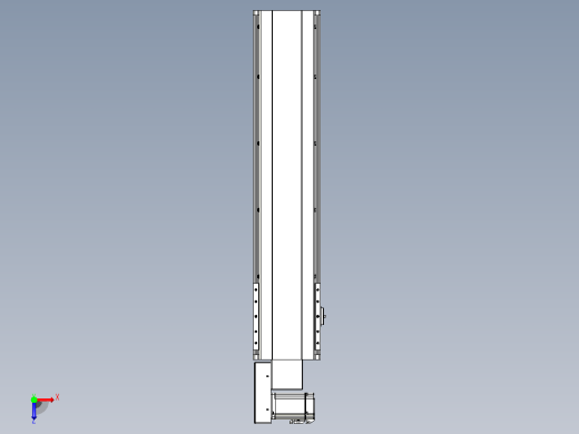 皮带直线轴半封闭可选导轨TPA-HNB-202D-140-L700-ML-C-P75-N3俯视缩略图