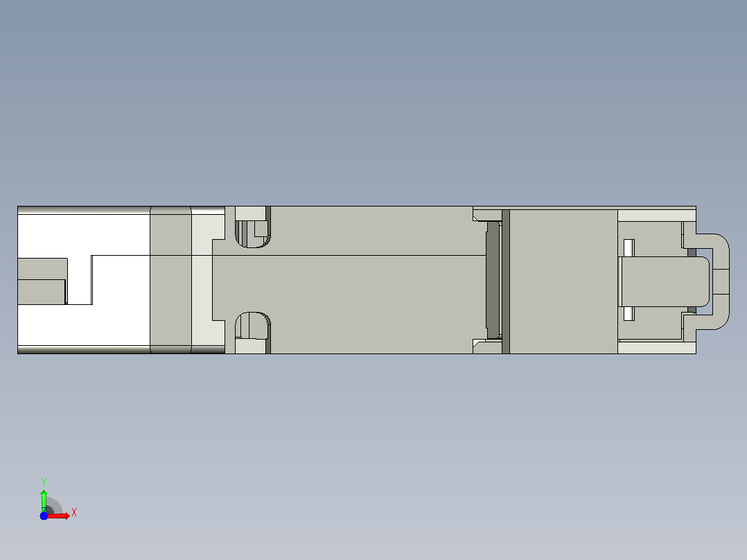 NB1-63H 1P小型断路器三维模型202307前视图
