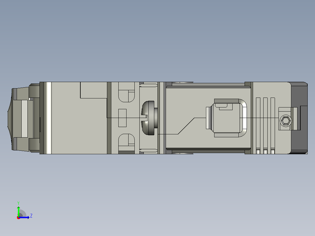 NB1-63H 1P小型断路器三维模型202307左视图