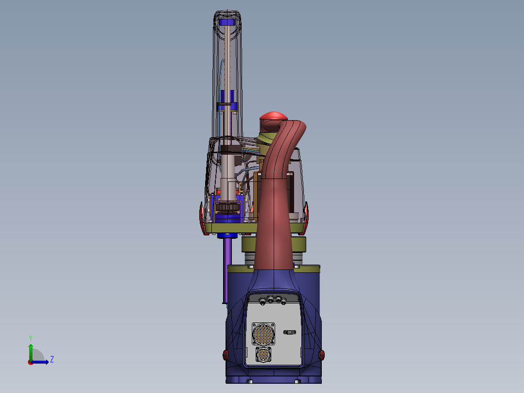 四轴机器人3D图纸机械设计参考资料设计3d设备左视图