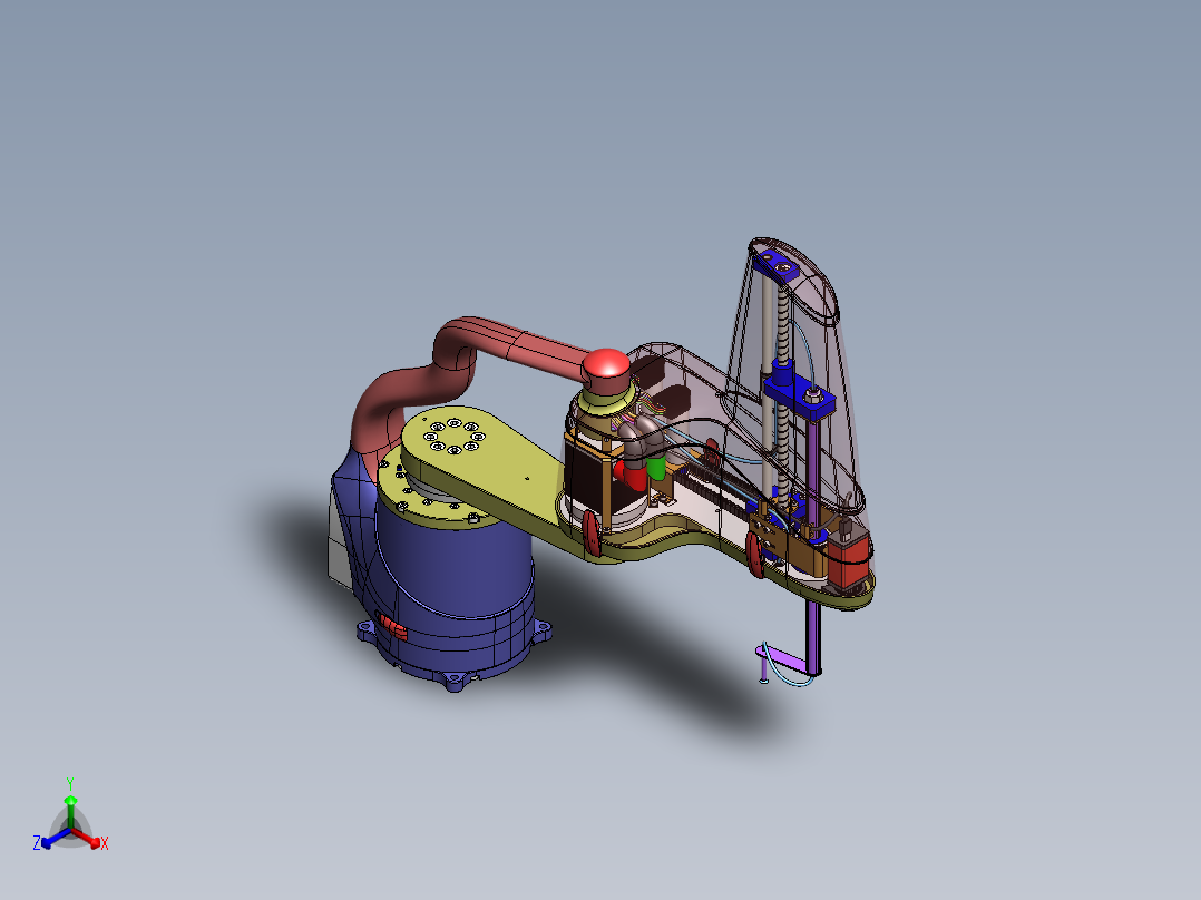 四轴机器人3D图纸机械设计参考资料设计3d设备正等轴测图