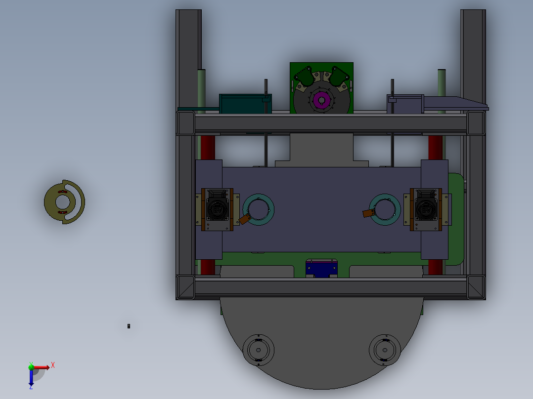 全自动电机绕线机俯视图