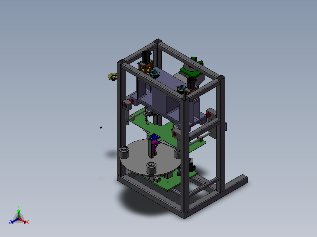 全自动电机绕线机正等轴测图