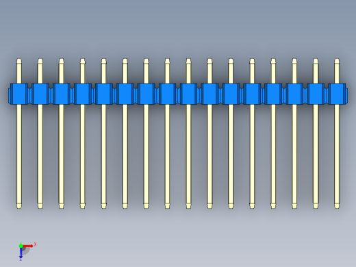彩色公头100mil（2.54mm）系列-DS1021_blue_2x16p_100mil_Type5_rev1.0俯视缩略图