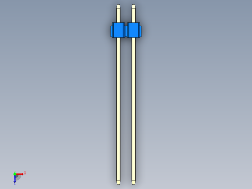 彩色公头100mil（2.54mm）系列-DS1021_blue_3x02p_100mil_Type43_rev1.0俯视缩略图