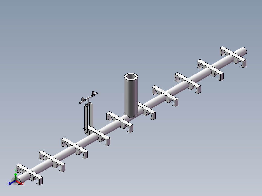 晾架正等轴测图