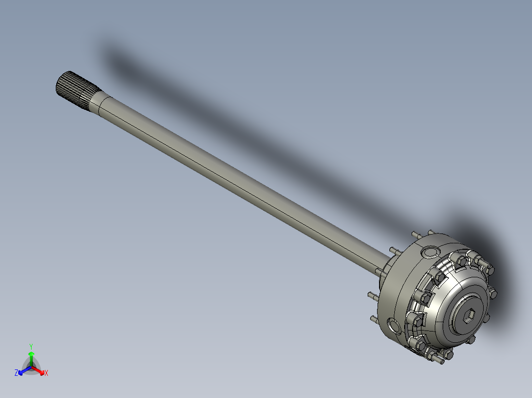 轴轮减速器正等轴测图