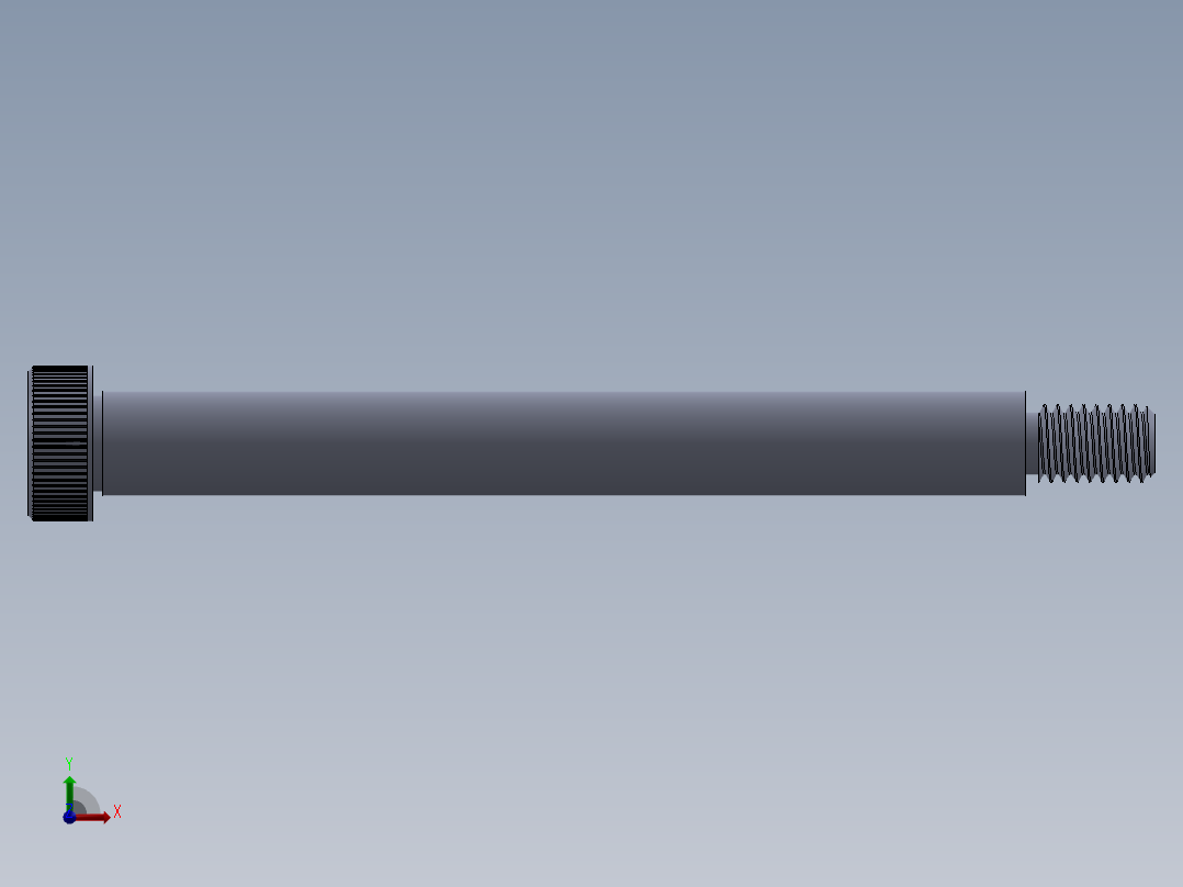 内六角螺螺栓-SB 0.375-16 x4.5.SLDPRT前视图