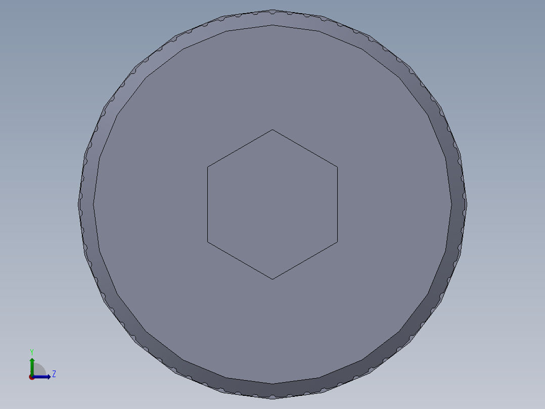 内六角螺螺栓-SB 0.375-16 x4.5.SLDPRT左视图