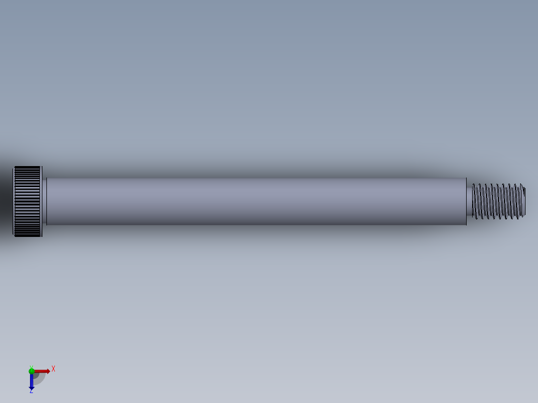 内六角螺螺栓-SB 0.375-16 x4.5.SLDPRT俯视图