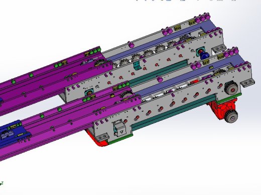 自动货叉自动伸缩货叉堆垛机货叉3D图纸 非标自动化设备3D图纸3D模型缩略图