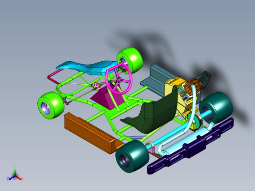儿童竞速低底盘卡丁车