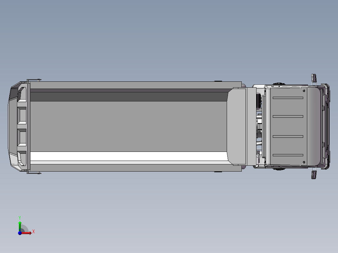 自卸式卡车前视图